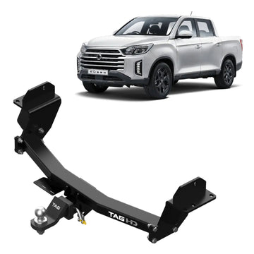 TAG Heavy Duty Towbar & Direct Fit Wiring for SsangYong Musso Ute Short Wheel Base (10/2018 - On) - Brixton 4x4 - Buy Online Now!